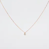 エテ　K10 ダイヤ　ネックレス K10WG レイヤー ダイヤモンド バー ネックレス（761738
