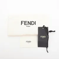 FENDI ベルト　ズッカ　サイズ40 箱付き フェンディ ズッカ ベルト 75 レザー ブラウン×ブラック