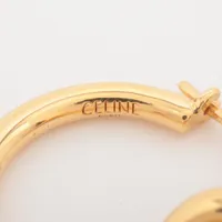 CELINE ゴールド ノットピアス CELINE◇ノット スモール フープ ピアス gold【送料関税込