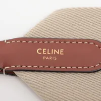 【美品】CELINEセリーヌロゴキャンパス✖️レザー　ショルダーストラップ セリーヌ ロゴ ショルダーストラップ キャンバス×レザー