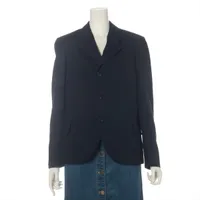 希少♥名作♥コムデギャルソン ストレッチ ウール サークル ジャケット COMME des GARCONS コムデギャルソンCOMME 断ち切りデザイン2B
