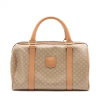 美品　セリーヌ　オールドセリーヌ　マカダム　レザー　バンドバッグ CELINE - オールド セリーヌ ハンドバッグ 黒マカダム ロゴ型