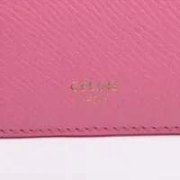 セリーヌ レザー フラグメントケース ピンク A3817651｜中古ブランド品