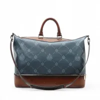 【ぺこぺこりんさま専用】【中古】ベルルッティ ウリス レザー 2WAY ベルルッティ PVCxレザー 2WAYボストンバッグ ブルーxブラウン