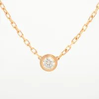 箱 カルティエ ダムール SM ダイヤ ネックレス K18YG 750 3487 カルティエ ダムール SM ダイヤ ネックレス 750(YG) 2.7g