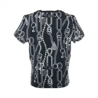 エルメス コットン Tシャツ 42 レディース ブラック H5H4628DS