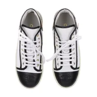 CHANEL スニーカー G38091 シャネル ココマーク レザー×ファブリック ハイカットスニーカー