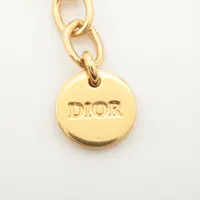Christian Dior ディオール ラインストーンゴールドロゴブレスレット 美品】クリスチャンディオール CDロゴブレスレット ゴールド