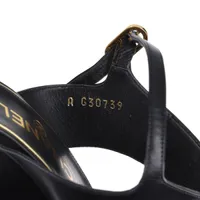 シャネル ココマーク レザー ウェッジソールサンダル 40 1/2