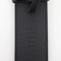 グッチ 400593 GGマーモント ベルト 75 レザー ブラック