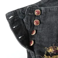 シャネル ココボタン コットン デニムパンツ 38 レディース