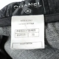 シャネル ココボタン コットン デニムパンツ 38 レディース