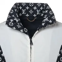 ヴィトン 24AW ナイロン ジャケット 46 メンズ ブラック×ホワイト