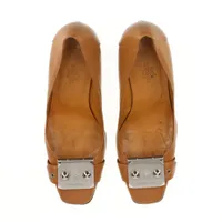 エルメス　パンプス　36 1/2 エルメス レザー パンプス 36 1/2 レディース ブラウン ケリー