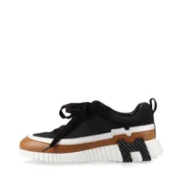 エルメス バウンシング キャンバス スニーカー 35 レディース ブラック メッシュ