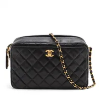 CHANEL マトラッセ キャビアスキン ショルダーバッグ 金金具 シャネル マトラッセ キャビアスキン チェーンショルダーバッグ