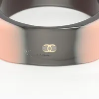 最終価格　シャネル ココマーク 00A バングル CHANEL シャネル ココマーク バングル GP レザー ブラック