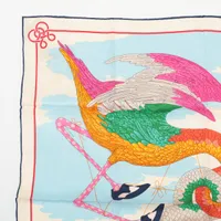 新品未使用　HERMES TIED UP IN KNOTS カレ70 エルメス カレ70 TIEQ UP IN KNOTS スカーフ シルク ホワイト