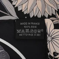 HERMES Planifleurs プラニフルール カレ90 黒 エルメス カレ90 PLANIFLEURS プラニフルール スカーフ シルク