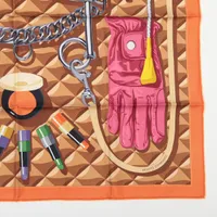 HERMÈS スカーフ カレ90 J. Abadie デザイン　ほぼ未使用 HERMES エルメス カレ90 J.Abadie スカーフ 美品 テラコッタ