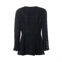 【値下げ】CHANEL ココボタン 切替ニット ブラック×ホワイト サイズ：38 (なんばウォーク2号店) CHANEL 【値下げ】CHANEL ココボタン 切替ニット ブラック