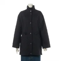 エルメス 正規品（都内百貨店購入）ブラック キルティングコート エルメス ポリエステル キルティングコート 36 レディース