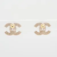 2020年製 ラインストーン ココマークピアス/片方 本体のみ シャネル CHANEL ピアス ココマーク ラインストーン シルバー