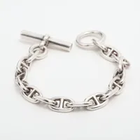 エルメス シェーヌダンクルMM ブレスレット 925 91.3g シルバー ダブル