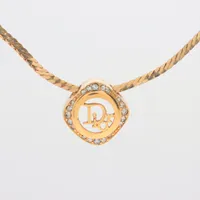 クリスチャンディオール Dior ロゴ ラインストーン ネックレス Dior ディオール ロゴ ラインストーン ネックレス