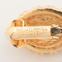 クリスチャンディオールイヤリングカラーストーンラインストーンイヤリング 極美品❗ Christian Dior ディオール ラインストーンイヤリング クロス