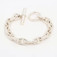 エルメス シェーヌダンクルMM ブレスレット 15コマ 925 54.6g