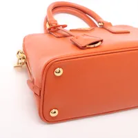 PRADA サフィアーノレザー ハンドバッグ オレンジ PRADA サフィアーノレザー ハンドバッグ オレンジ