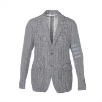 極美品 T-JACKET L リネン 総柄 アンコンテーラードジャケット グレー Silk Linen Jacket(2(MEN) Gray/グレー): A.PRESSE