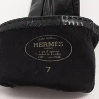 エルメス ケリー グローブ 7 レザー ブラック A3821287｜中古