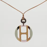 エルメス Hエキップ バッファローホーン ネックレス オランジュ フィールド エルメス Hエキップ ネックレス バッファローホーン ブラック