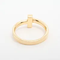ティファニー Au750 PG Tワン ナロー ダイヤ リング 8号 fo3e TIFFANY&Co (ティファニー) Tワン ナロー ダイヤリング Au750