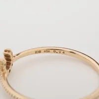 【美品】エテ★K10★ダイヤ★ホースシュー★リング K10YG ダイヤモンド ホースシュー リング | ete bijoux