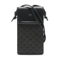 【関税無し★】CELINE コスメティックポーチ ラージ ☆ ラージ コスメティックポーチ / トリオンフキャンバス＆カーフ