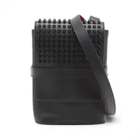 クリスチャンルブタン スタッズ ベルト 95/38 GP×革 レッド