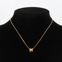 エルメス ミニポップH ネックレス GP ゴールド×イエロー