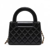 CHANEL ブラックレザー ベルト ゴールドバックル Chanel Vintage Gold Metal And Black Leather Oversized
