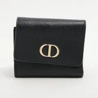 極美品◇Dior レディディオール カナージュ ロータス コンパクトウォレット DIOR | Lady Dior Lotus ウォレット カナージュ パテントカーフ