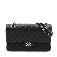 シャネル ターンロック フラットシューズ パンプス ブラック シルバー金具 ☆大人気 CHANEL シャネル フラットシューズ ブラック 24cm