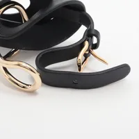 【極美品/希少】エルメス ヴィルヴォルト ブレスレット レザー ブラック U刻印 極美品/希少】エルメス ヴィルヴォルト ブレスレット レザー ブラック