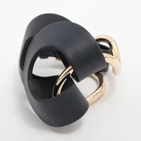 【極美品/希少】エルメス ヴィルヴォルト ブレスレット レザー ブラック U刻印 エルメス ヴィルヴォルト U刻印2022 ブレスレット T2 レザー ブラック