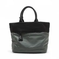 ［VINTAGE] PRADA ムートン トートバッグ ブラック★Aランク プラダ ムートン トートバッグ ブラック 1BG427 OZ028456｜中古