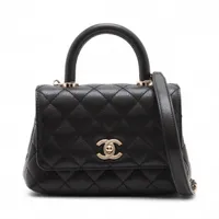 入手困難 CHANEL ココハンドル ミニ 19cm ブラック キャビア 入手困難♪》 CHANEL ココハンドル Mini 19cm BLACK G金具