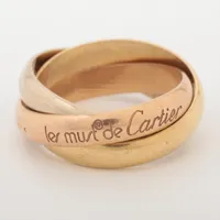 カルティエ トリニティリング 750 スリーカラー 11号 Cartier 51 Cartier ［飯能本店］CARTIER カルティエ 750YG #51 トリニティ
