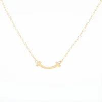 【未使用に近い】ティファニー ネックレス Tスマイル ミニ Au750 ティファニー TIFFANY＆CO Tスマイル ネックレスミニ ゴールド