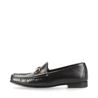 ほぼ新品GUCCI ホースビット レザー ミュール ローファー ブラック 35 グッチ ホースビット レザー ローファー 35 レディース ブラック